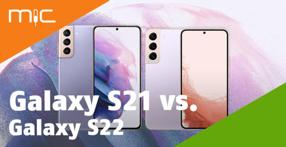 Das Samsung Galaxy S21 und das Galaxy S22 im direkten Vergleich.