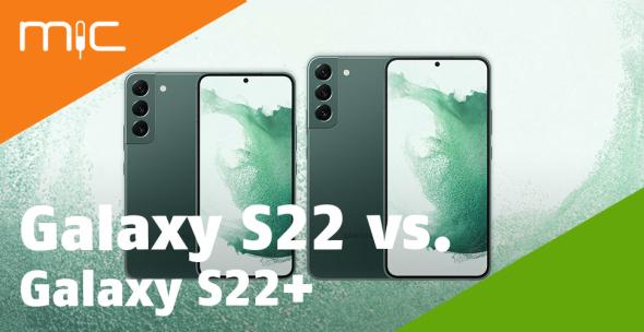 Vergleich von Samsung Galaxy S22 und Samsung Galaxy S22+.