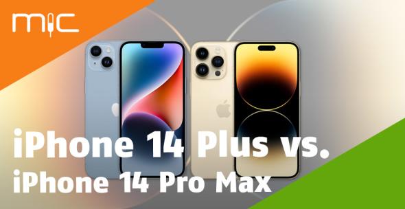 Das neue iPhone 14 Plus und das iPhone 14 Pro Max.