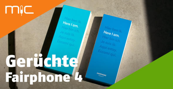 Die Verpackungen von zwei Fairphones.