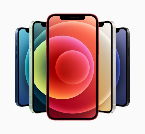 Farbvarianten des iPhone 12.