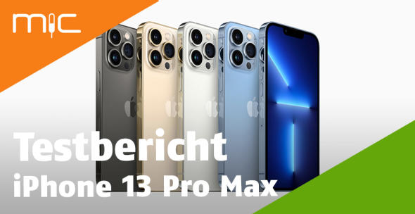 Fünf iPhones 13 Pro Max in verschiedenen Farben