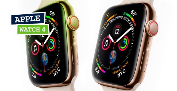 Die Apple Watch 4 in zwei verschiedenen Fab\_Varianten.