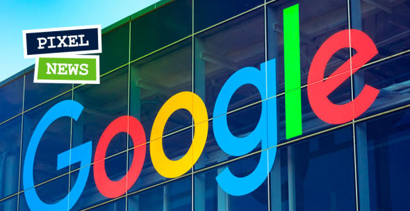 Das Logo des Tech-Giganten Google an einem Gebäude.