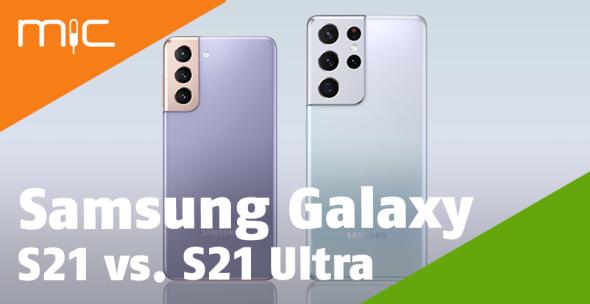 Das Samsung Galaxy S21 neben dem Samsung Galaxy S21 Ultra