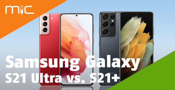 Samsung Galaxy S21 Ultra und Galaxy S21+ von vorne und hinten